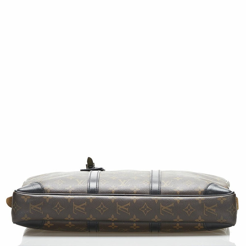Louis Vuitton Monogram Macassar Porte Document Voyage Bag M40225 Brown Black ... - Picture 4 of 10